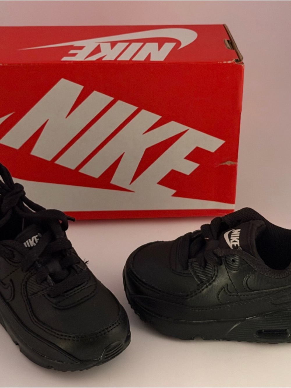 Nike Air Max 90 LTR Toddler Black Sneakers Size 4C New in Box